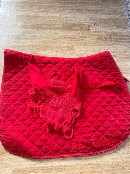 Nytack Red Size Full Saddle Pad Ears Set | Second Hand Horse Tack