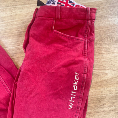 Whitaker Red Denim Style Ladies 28” Breeches