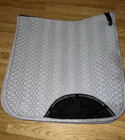 Km Elite Light Blue  Full Dressage Square Saddle Pad Numnah