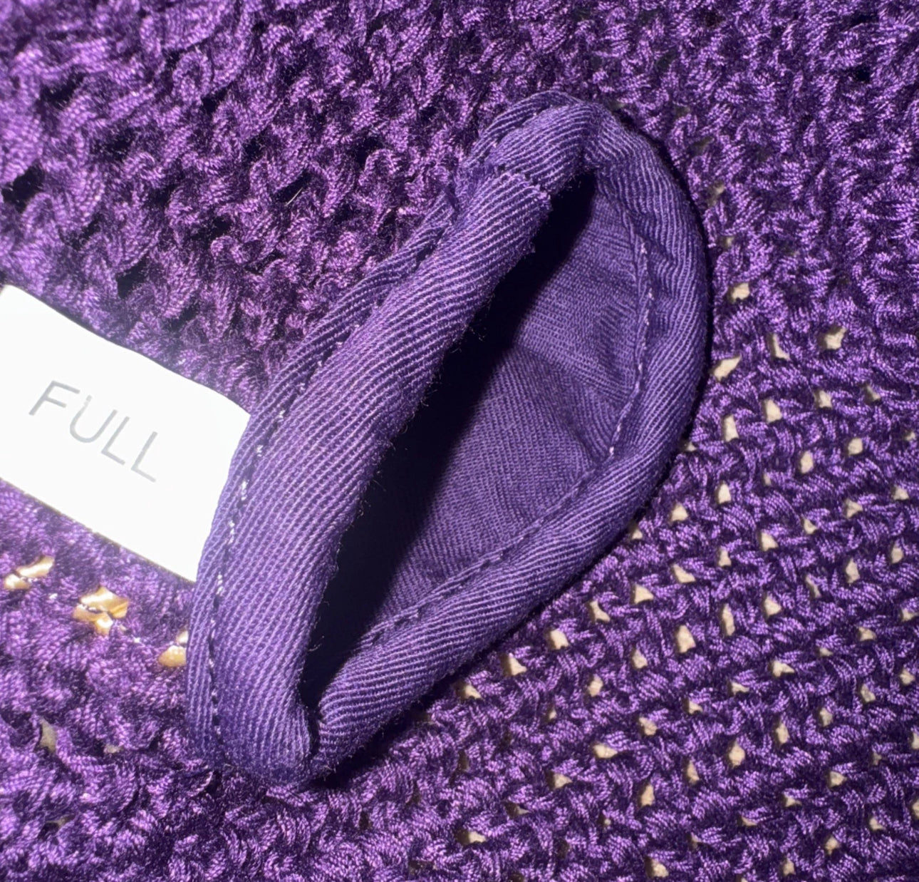 Saxon Purple W/ Gold Trim Full Size Ears Ear Veil #25