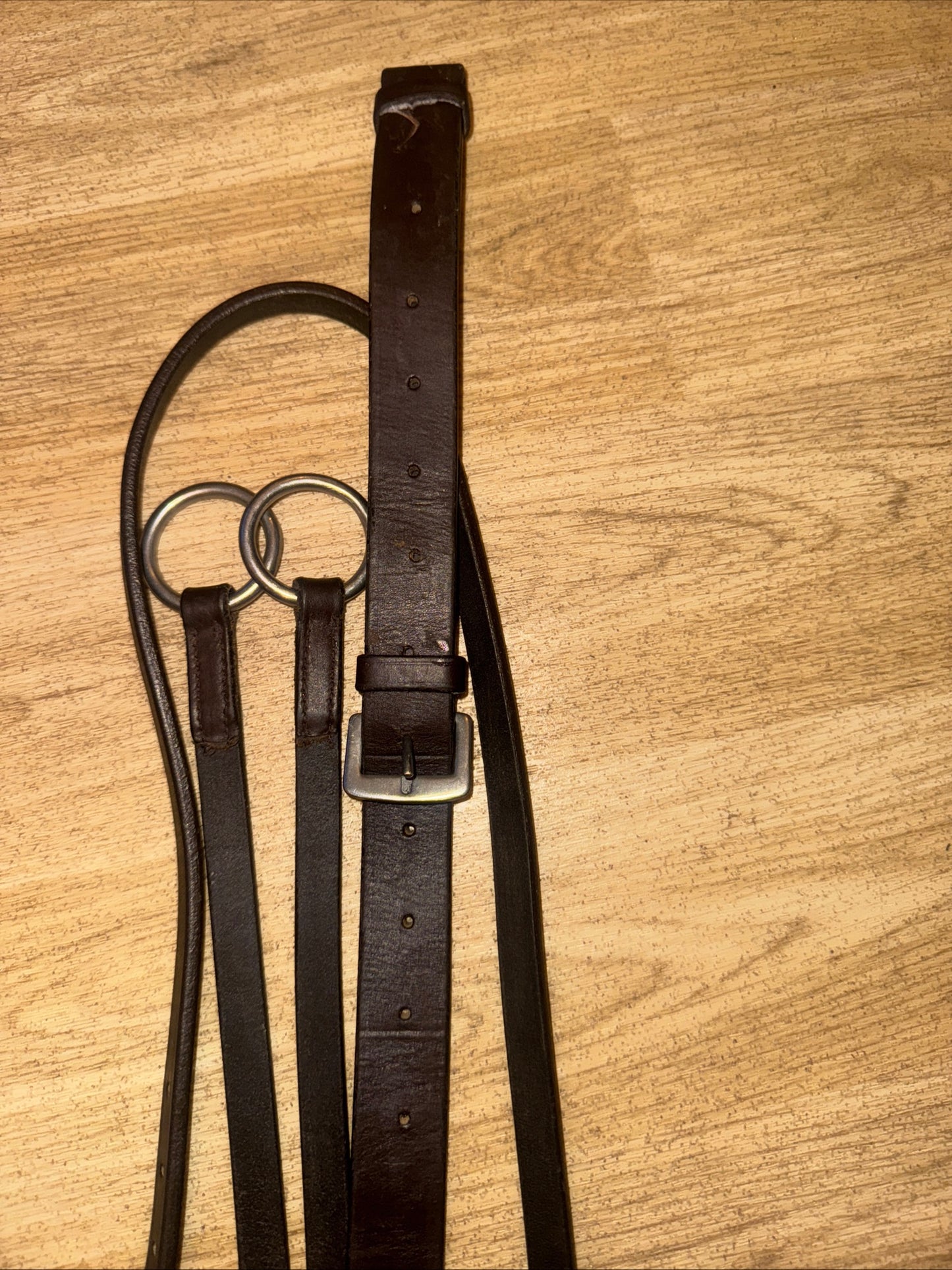 English Leather Cob Brown Running Martingale #38