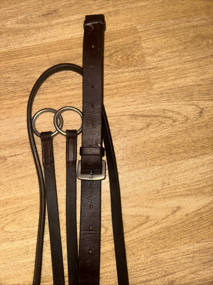 English Leather Cob Brown Running Martingale #38