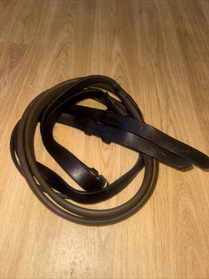 Brown Rubber EVENTA Reins Size X Full | Second Hand Horse Tack #890