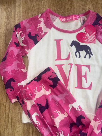 Love Ponies Horses Toddlers 3/4yrs Pyjamas Pjs