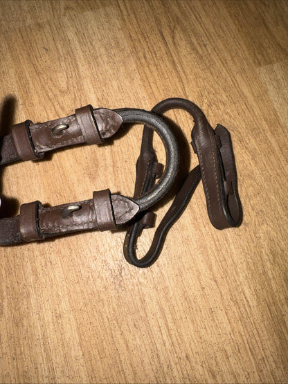 Brown English Leather Pelham Roundings – Butter Soft Horse Bridle Bit Converter