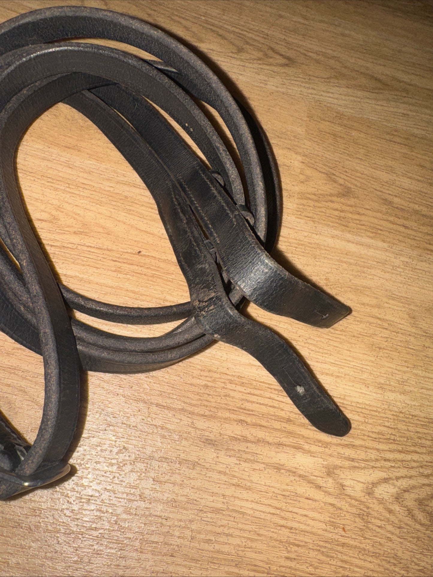 Plain Black Leather Full Size Reins #2222