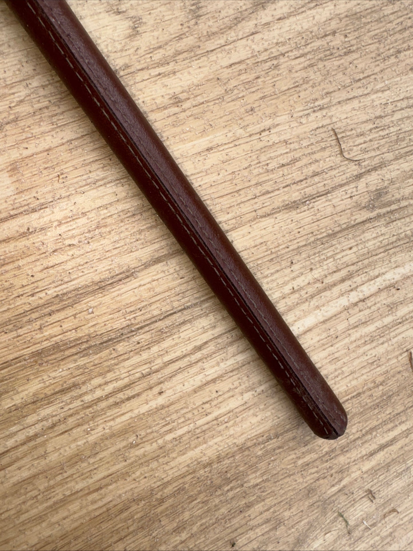 Brown Leather 24” Show Cane | Showing Second Hand Horse Tack #22