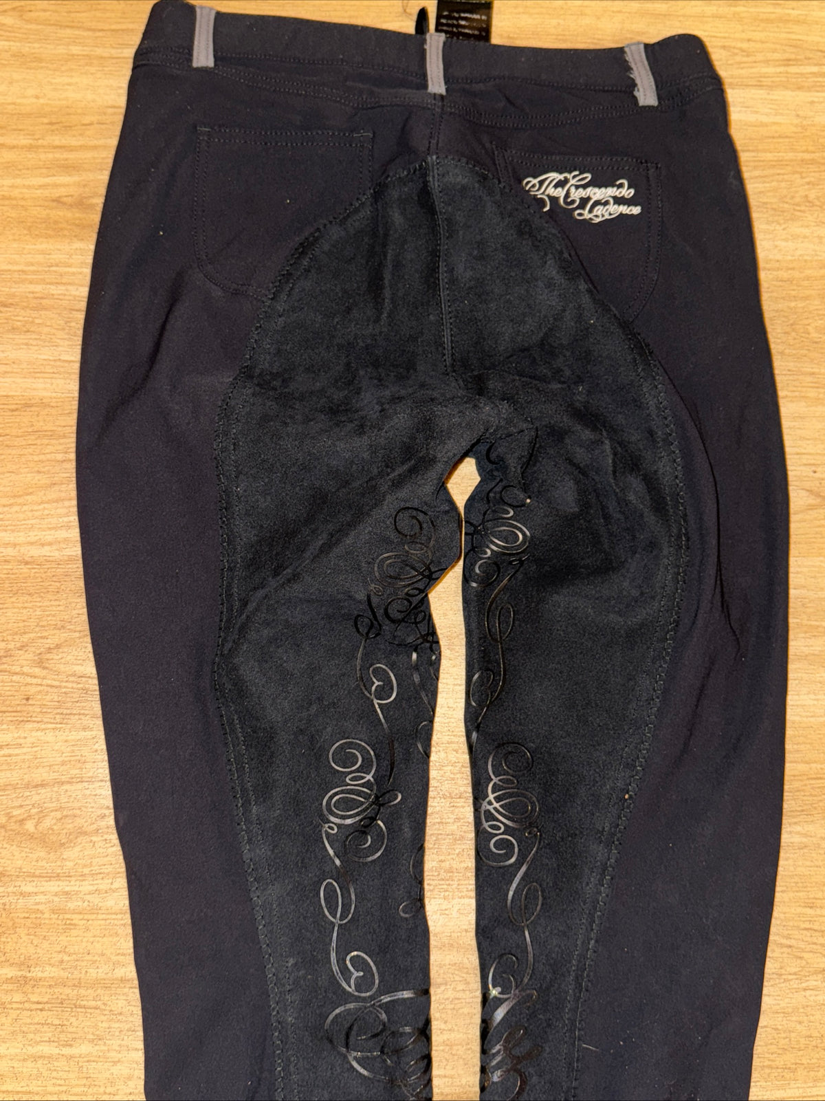 Horze Black Scroll Suede Seat 30” Breeches