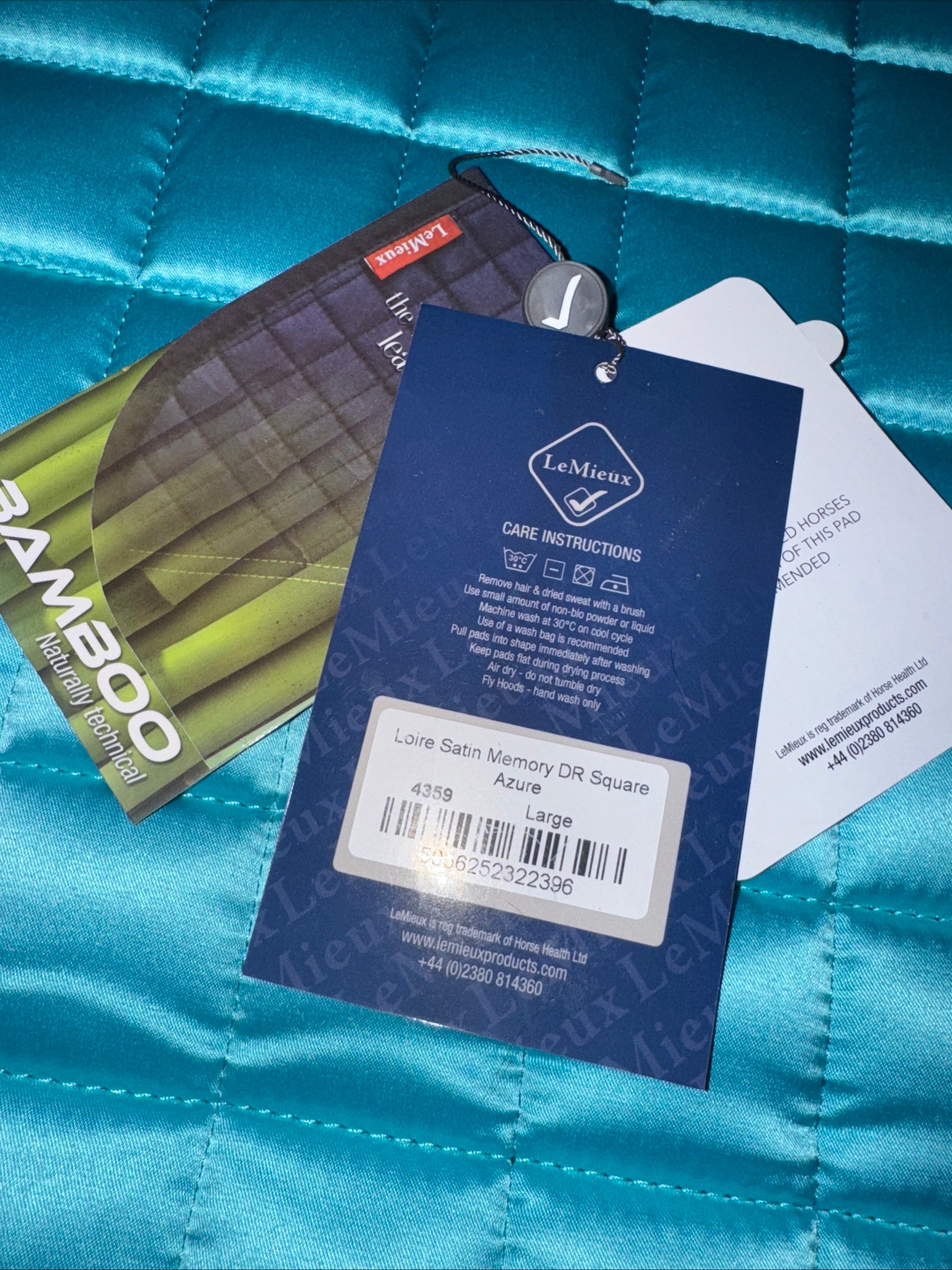 Lemieux Size Large Dressage Saddle Pad - AZURE Loire Memory Foam