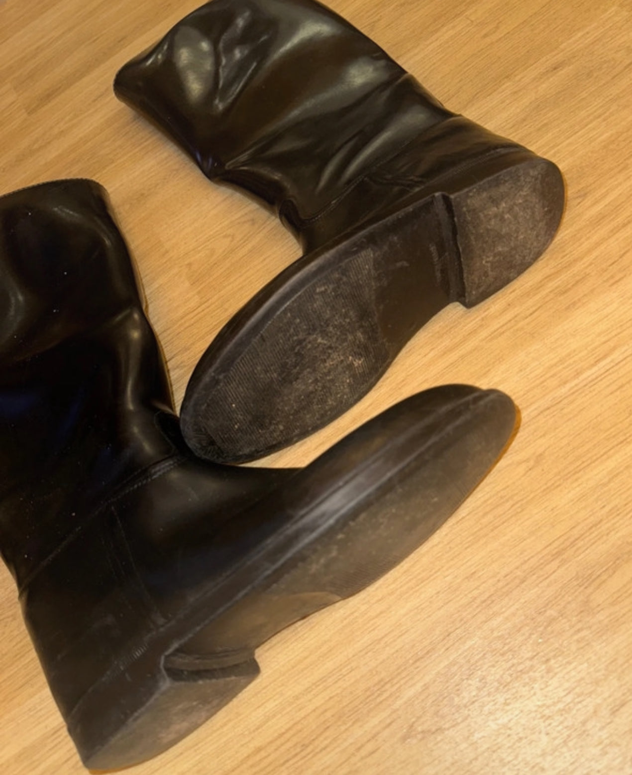 Aigle Long Rubber Riding Boots In Size 8