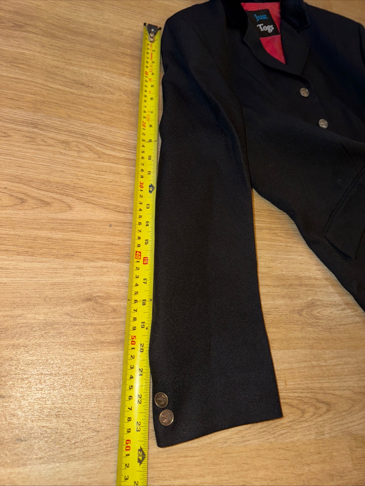 Just Togs Ladies Size 16 Black Show Jacket #30