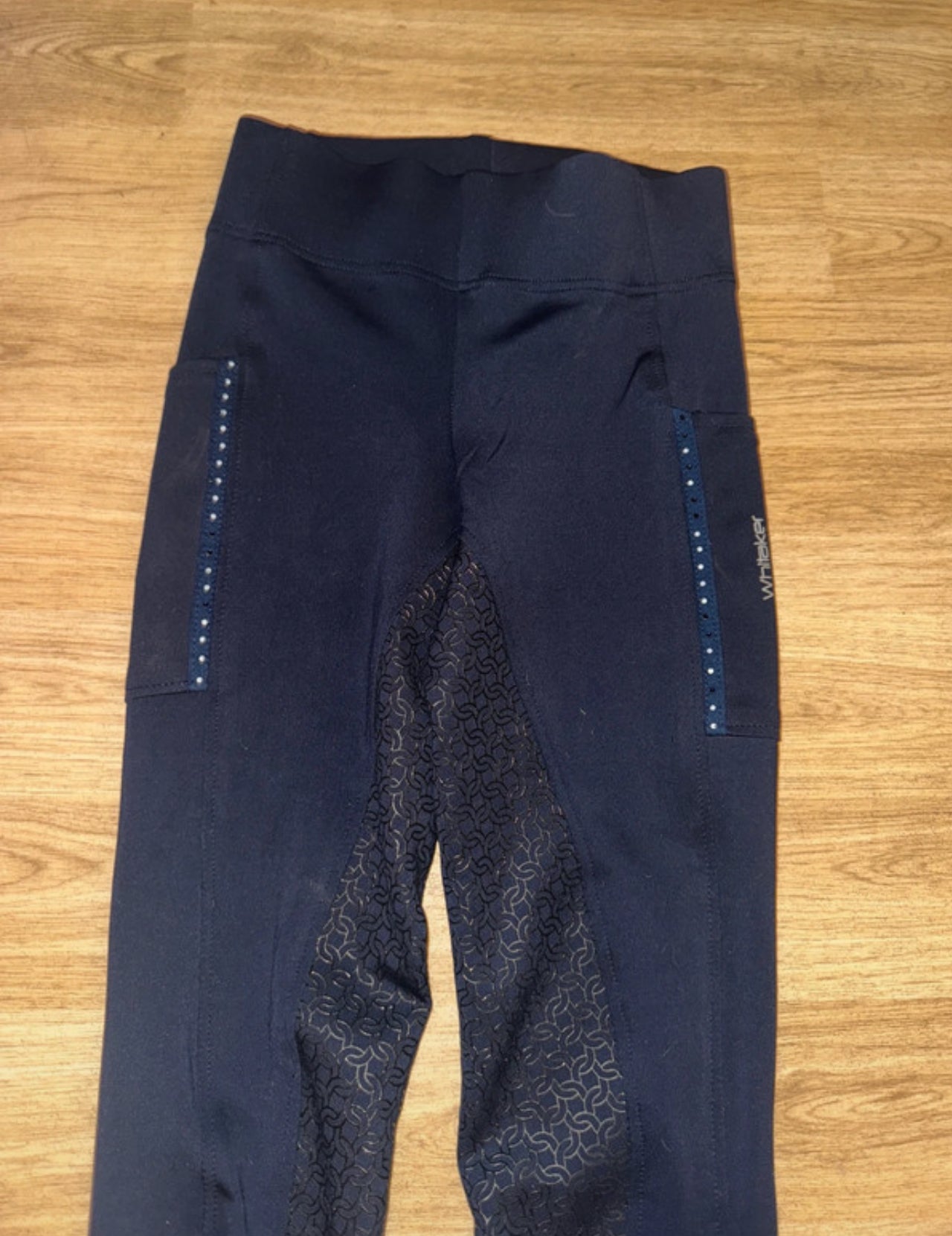 Whitaker Navy Ladies Size Small Silicone Seat Riding Tights