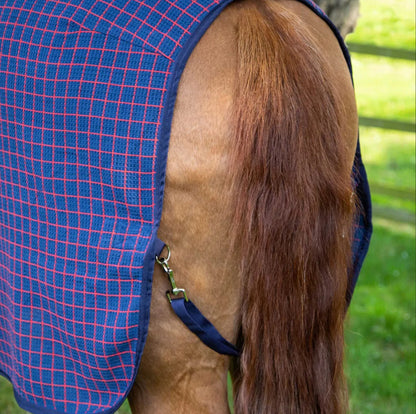 Premier Equine 3D Waffle Cooler Rug - Navy Check 5’3
