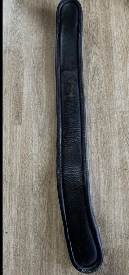 32” Brown Leather Horse Girth Elastic Ends Double Roller Buckles