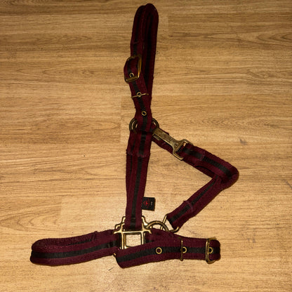 Aerborn Burgandy / Black Size Cob Headcollar - Soft Web #22