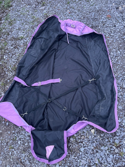 Hillman Equestrian Purple 6ft No Full Half Neck Turnout Rug | 0g Waterproof