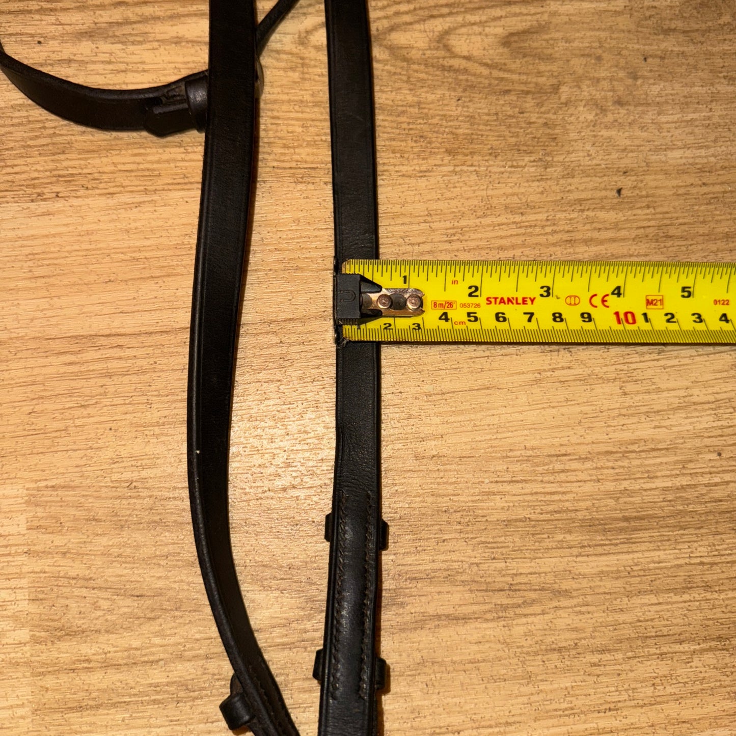 Plain English Leather Black Show Reins - Full #1224