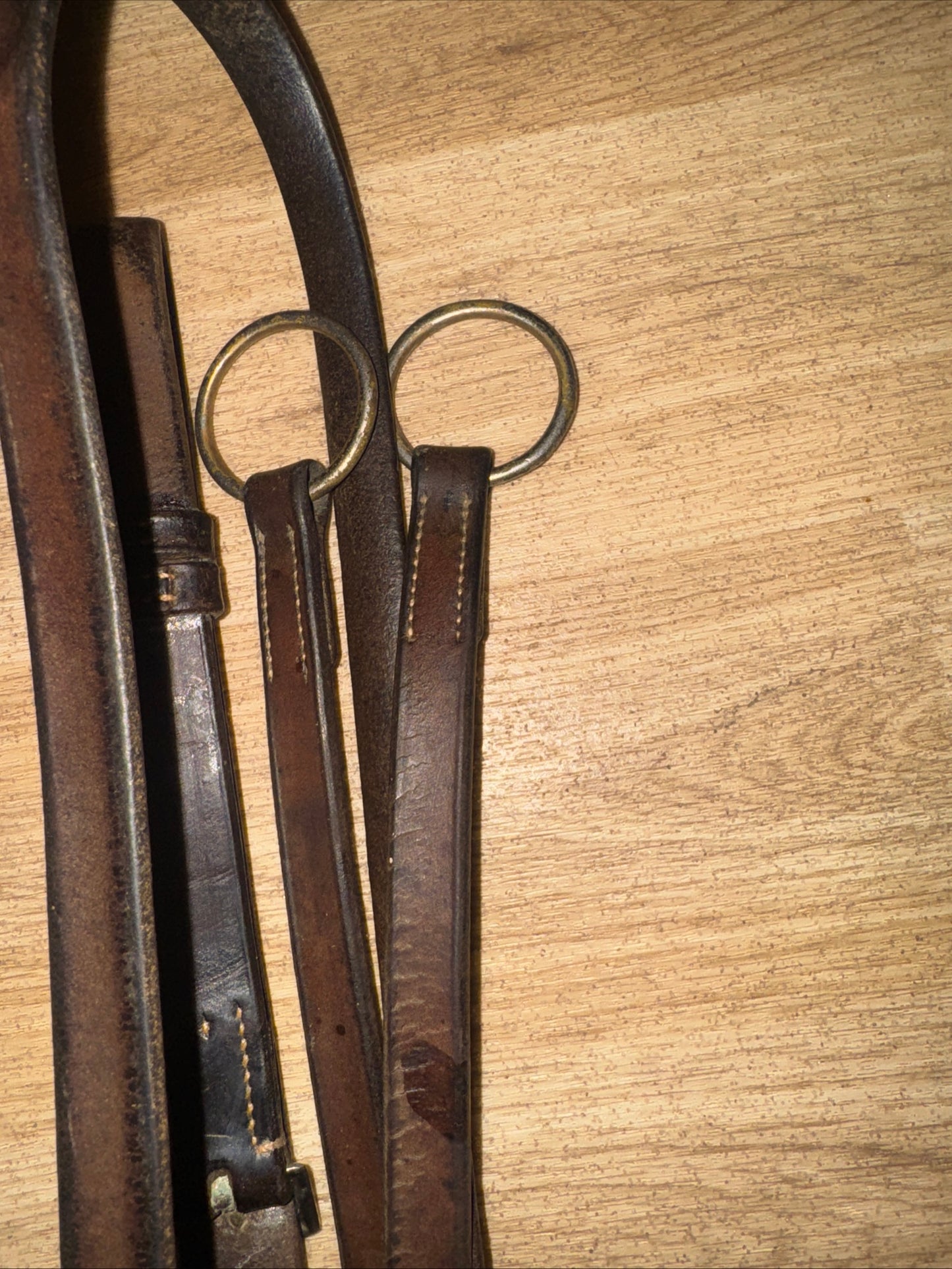 English Brown Leather Full Size Running Martingale #45