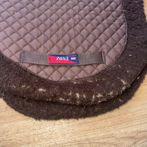 Comfort Zone Equestrian Straight Cut Brown Numnah 17”