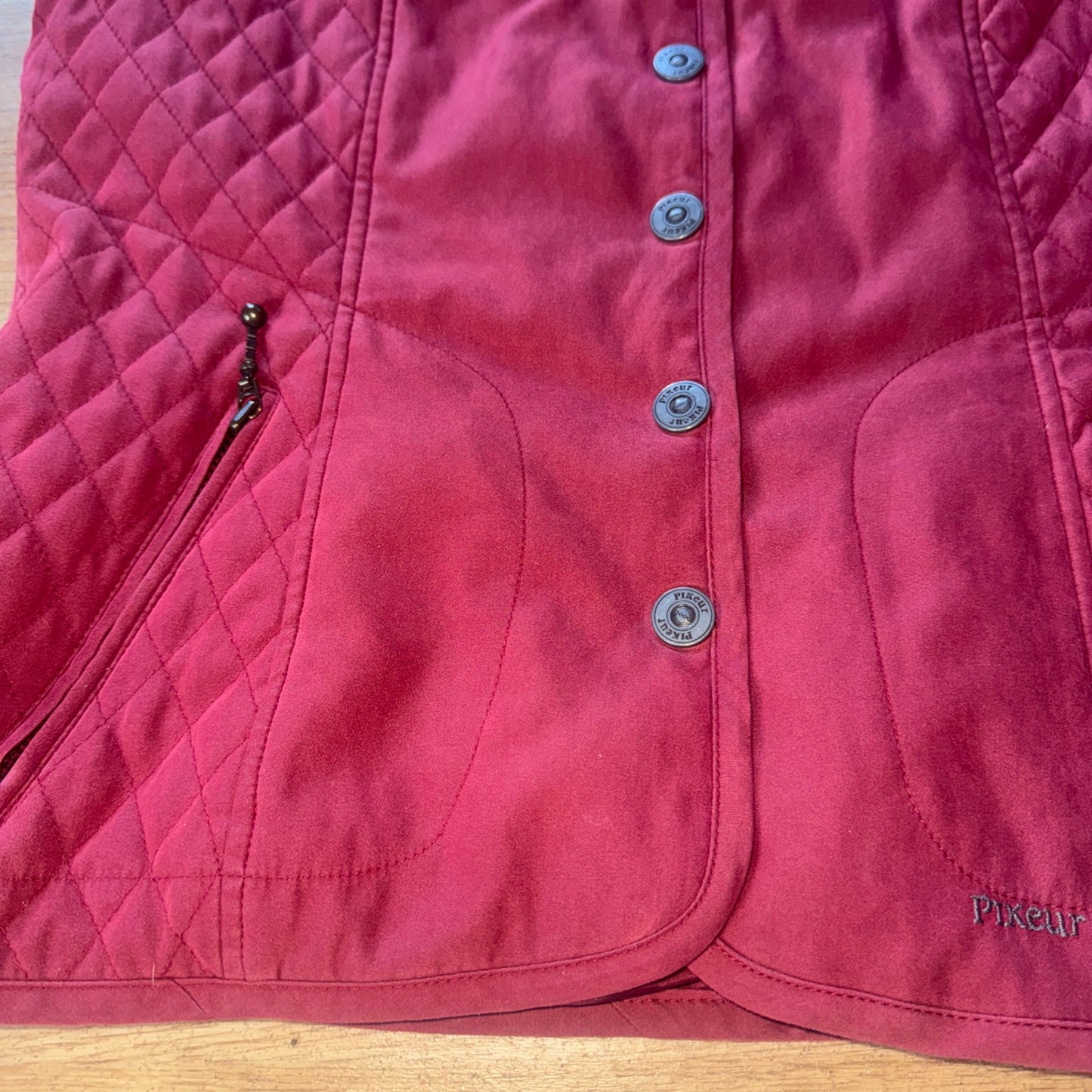 Pikeur Burgandy Quilted Gilet - Ladies 12