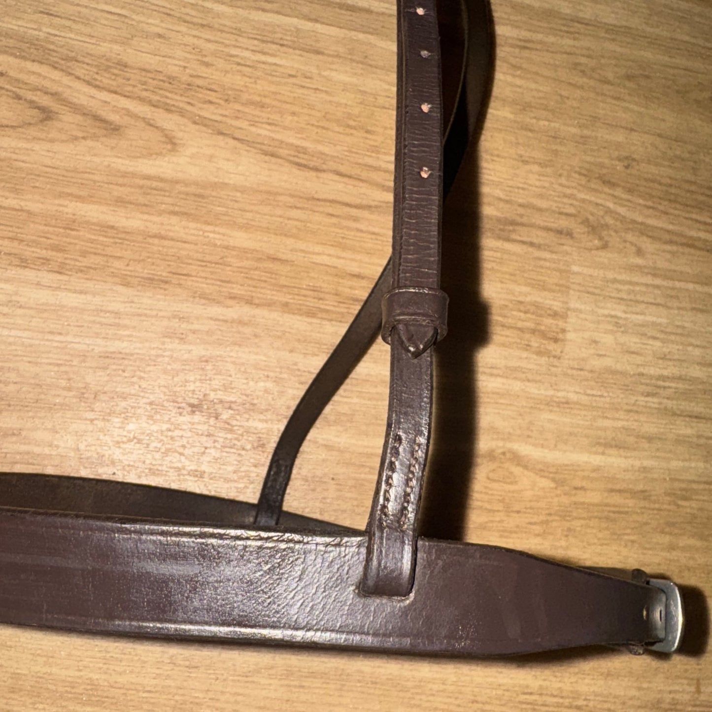 Neat English Brown Leather Pony Hunter Noseband #222