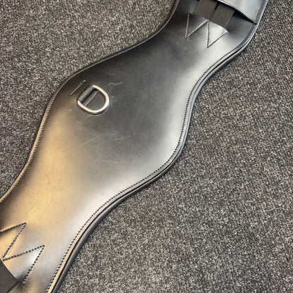 Ecorider 26” Anatomical Black Leather Girth Dressage Monoflap Saddle Compatible