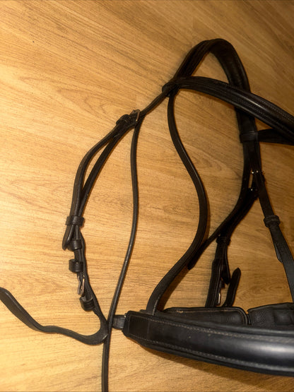 Heritage Black Leather Horse Bridle – Comfort Headpiece – XF Extra Full
#88