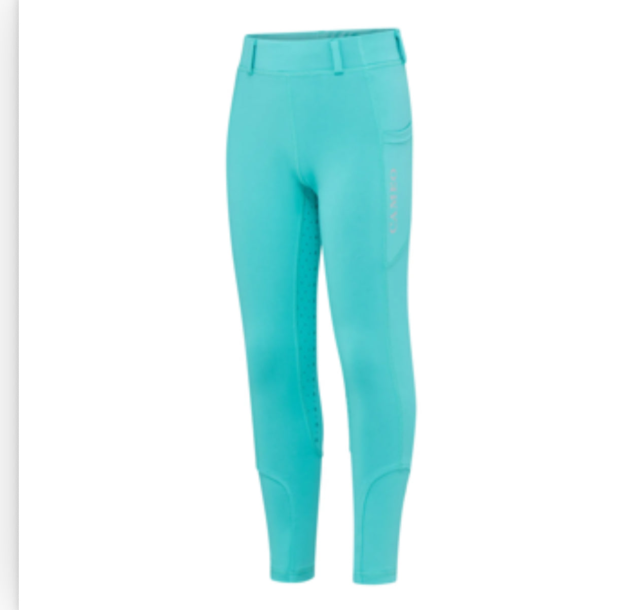 Cameo Junior Performance Riding Tights - Turquoise