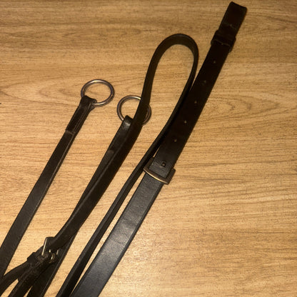 Cameo Leather Full Size Black Running Martingale #34