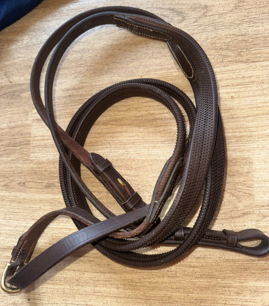 English Leather Cob Pimple Grip Rubber Reins #56