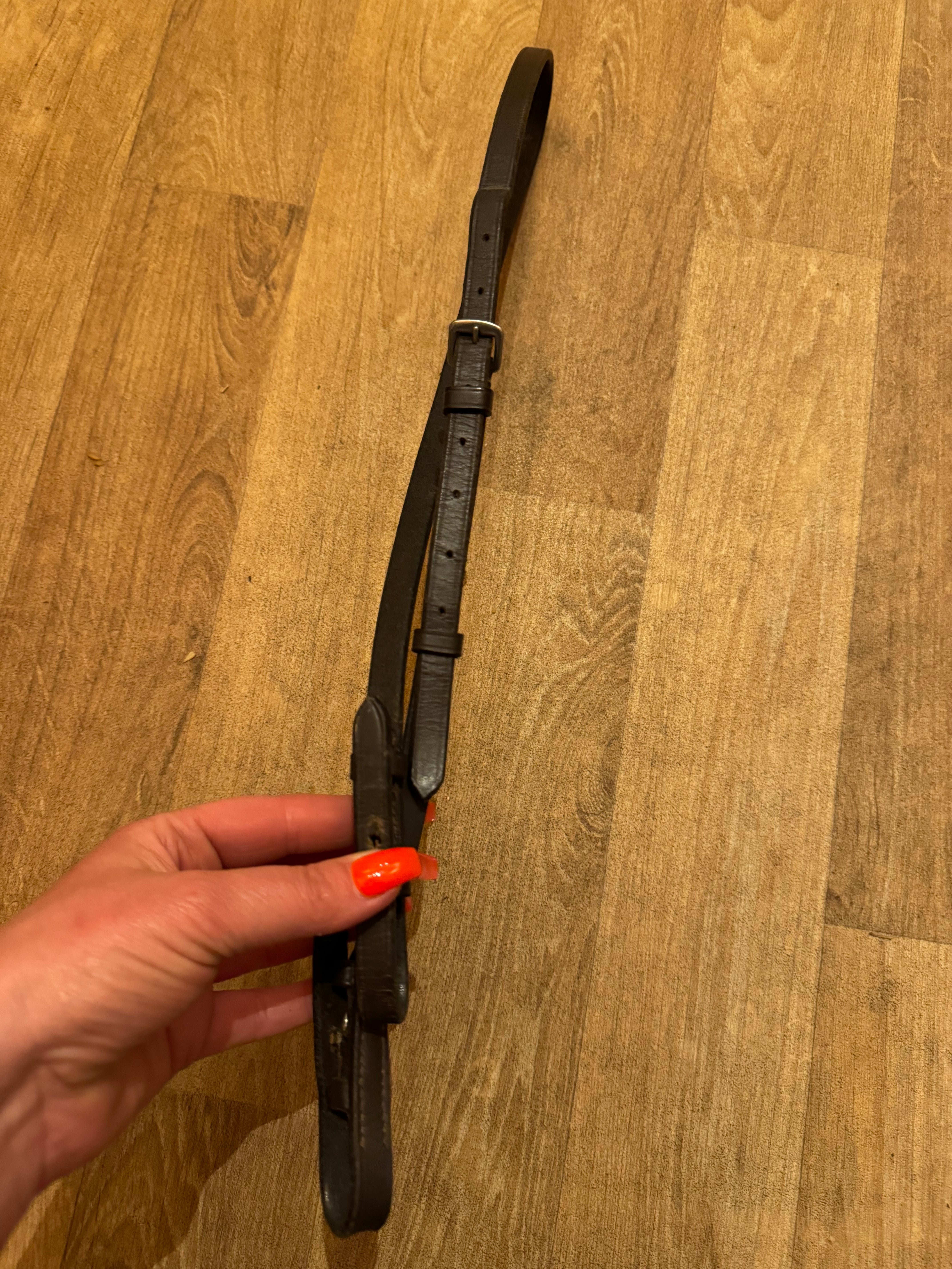Brown Leather Slip Headpiece - Turns Snaffle Bridle Into A Double