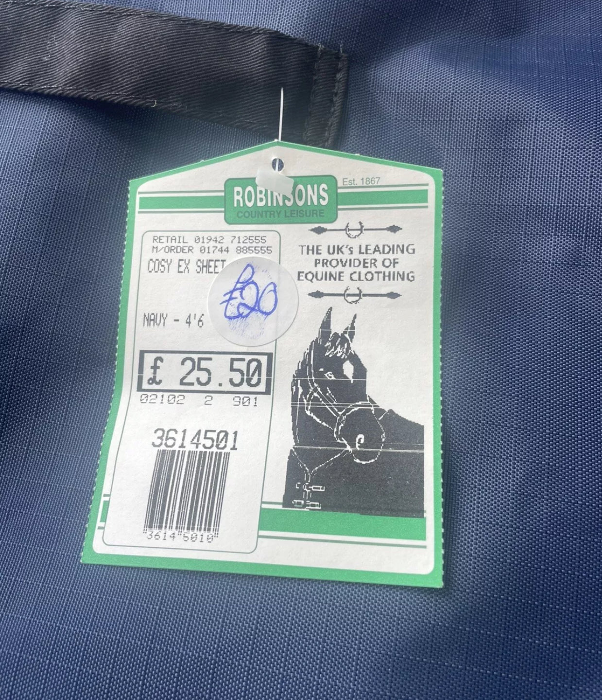 New Robinsons Waterproof Exercise Pony Sheet - Free Post