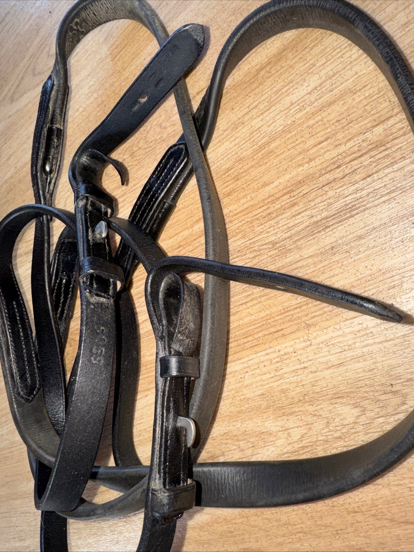 Full Size English Leather Smooth Rubber Reins #57 | Second Hand Tack