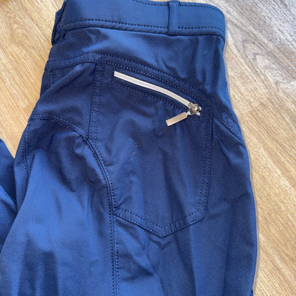 Silicone Grip Navy Shell Ladies Breeches 32”