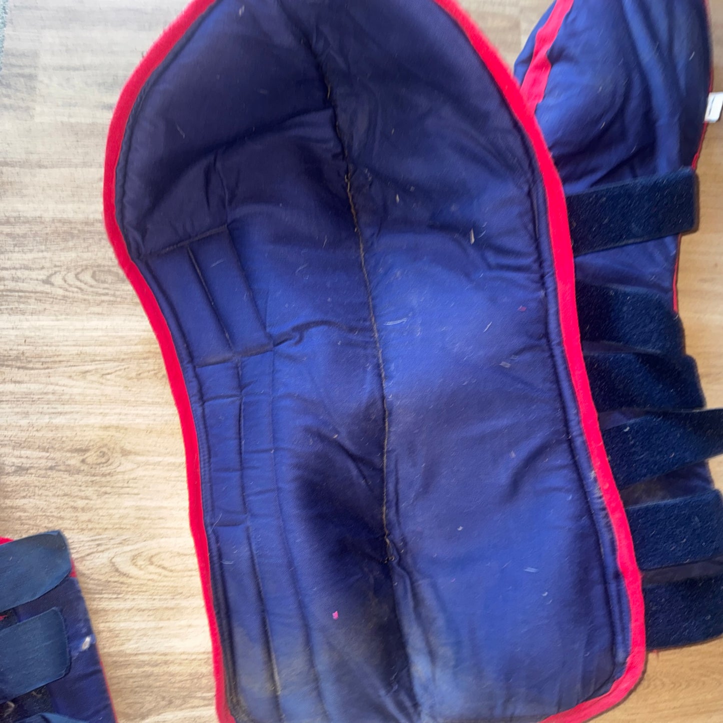 Padded Full Size Navy/Red Travel Boots X 4 | Front & Rears | Second Hand Tack
