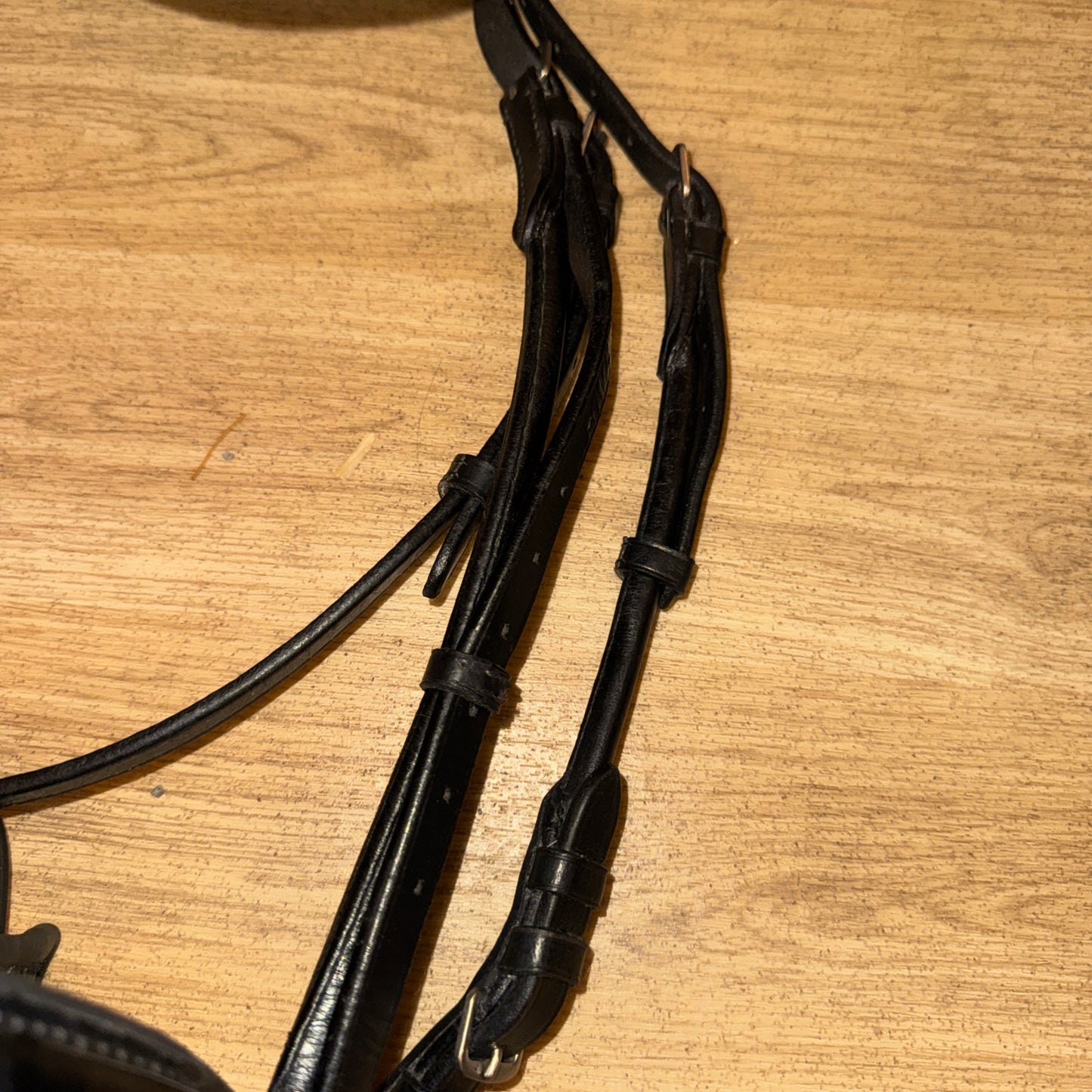 Black Patent Trim Flash Bridle – Full Size (Missing Flash Strap)