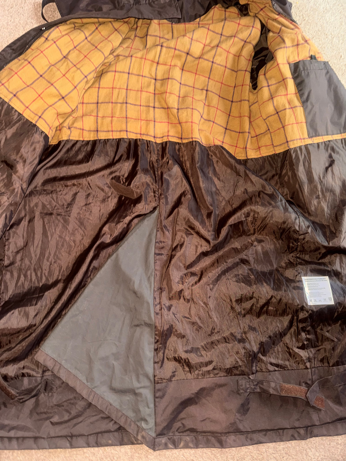 Sherwood Forest Brown Ladies Size 18 Long Riding Rain Coat Ride On