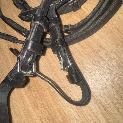 Kieffer Continental Webbing Black Reins Full Size 54” | Second Hand Tack #777