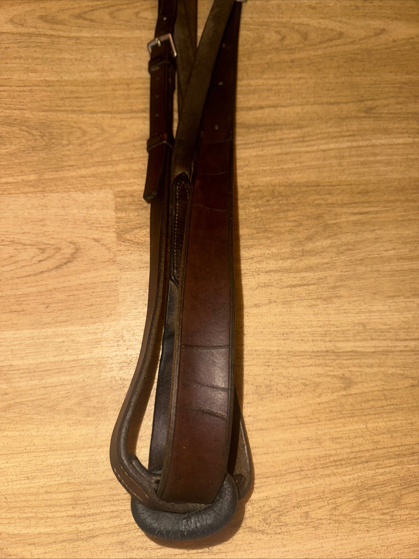 English Brown Leather Full Size Running Martingale #45