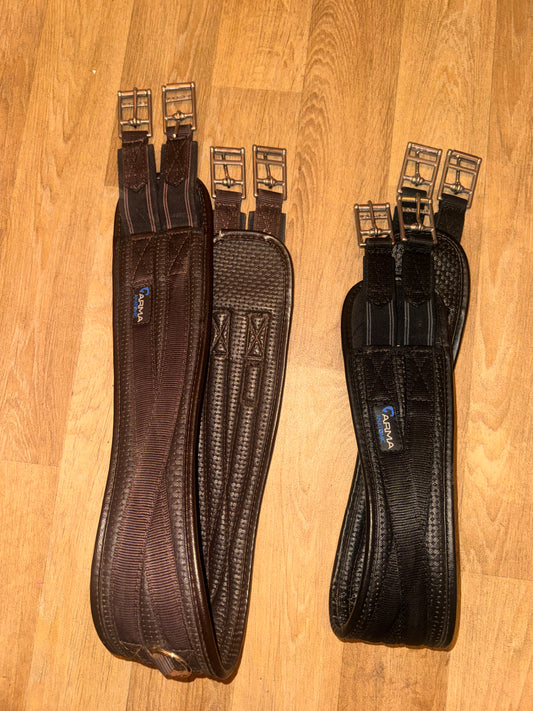 Shires Arma Horse Girths Various Sizes | Brown & Black | GP | Dressage | Tack