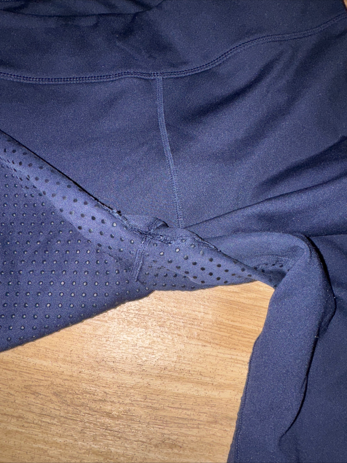 Bridleway Navy Red Fleece Lined Riding Tights Ladies Large Winter Warm
