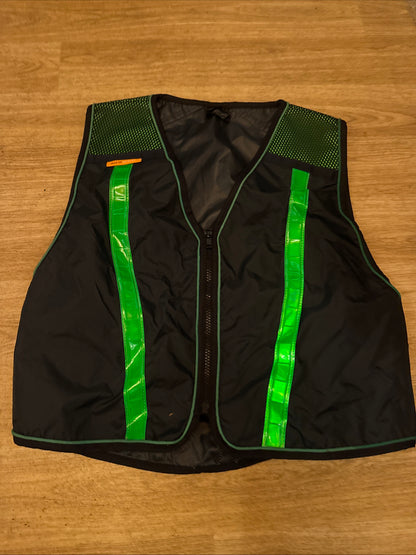 Airowear Green Reflective Hi Viz Vest - Zip Up - Medium