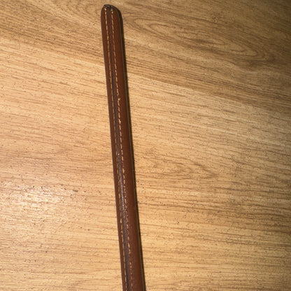 Brown Leather Show Cane