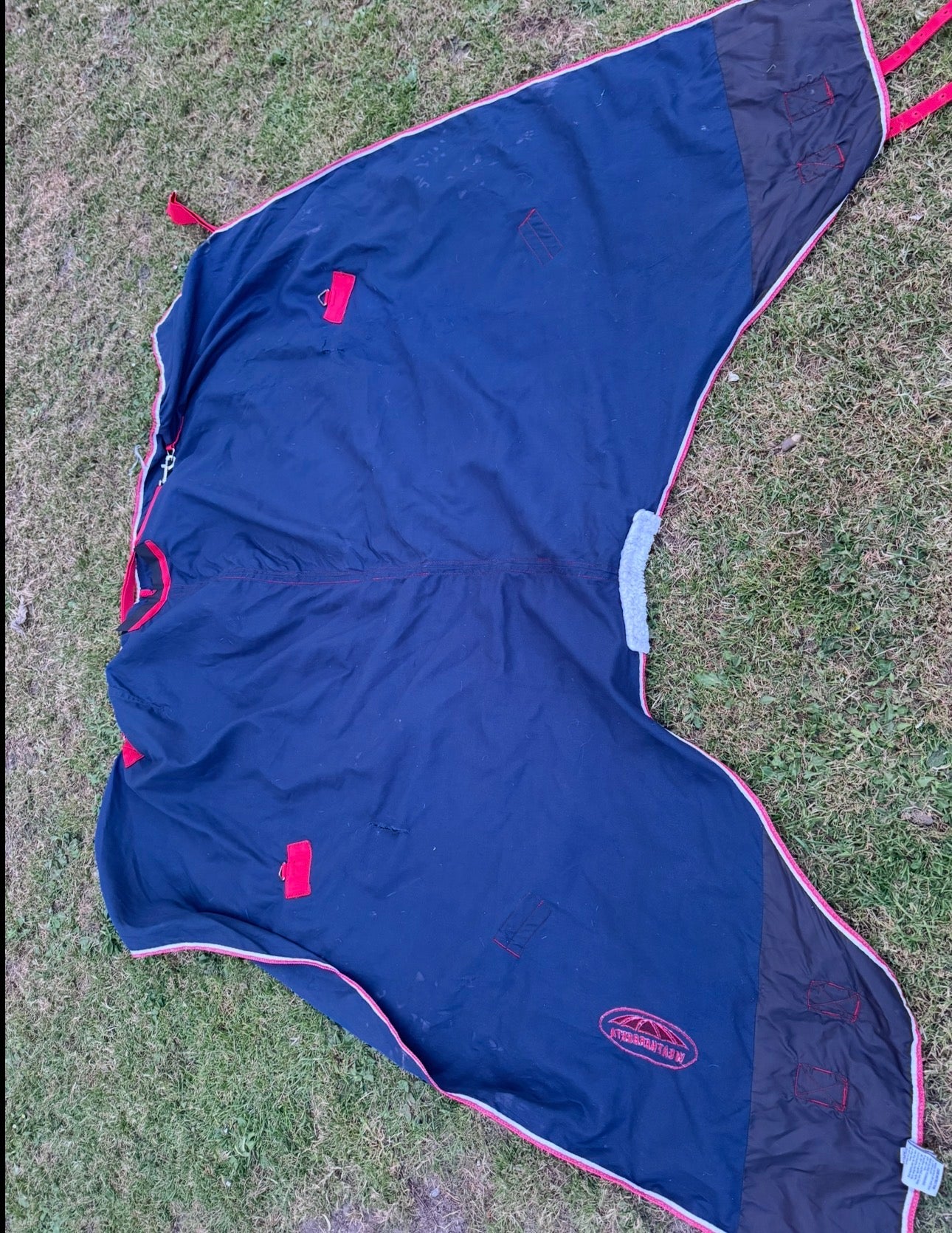 Weatherbeeta Navy Bound Red 5’9 Summer Sheet Cotton Rug Travel Stable