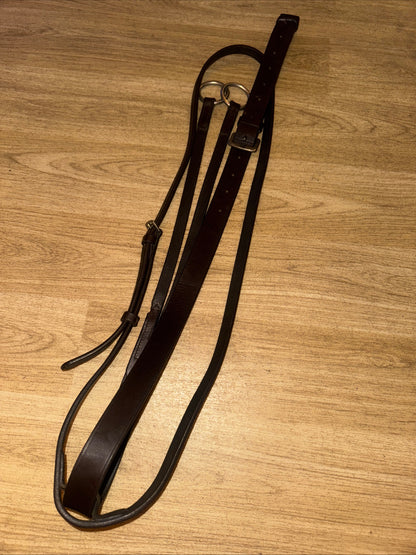 English Leather Cob Brown Running Martingale #38