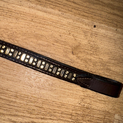 Brown English Pony Bling Browband #663