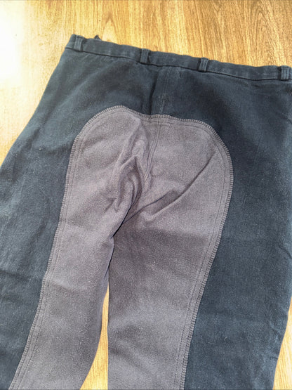 Rhinegold 32” Black Stretch Full Suede Seat Breeches