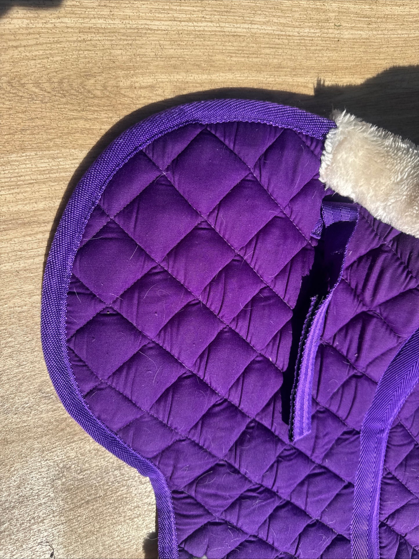 Full Size Purple Fluffy Half Pad | Second Hand Horse Tack