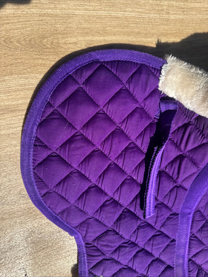 Full Size Purple Fluffy Half Pad | Second Hand Horse Tack