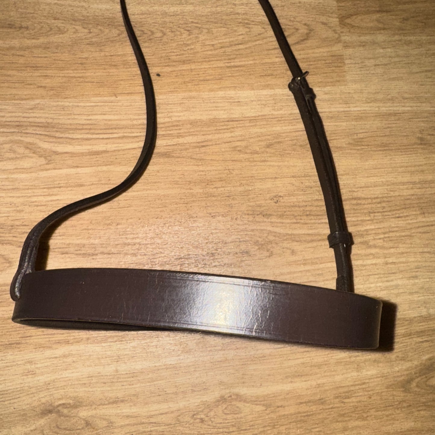 Neat English Brown Leather Pony Hunter Noseband #222